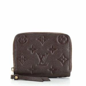 LOUIS VUITTON Zippy Coin Purse Compact Wallet Monogram Empreinte Leather